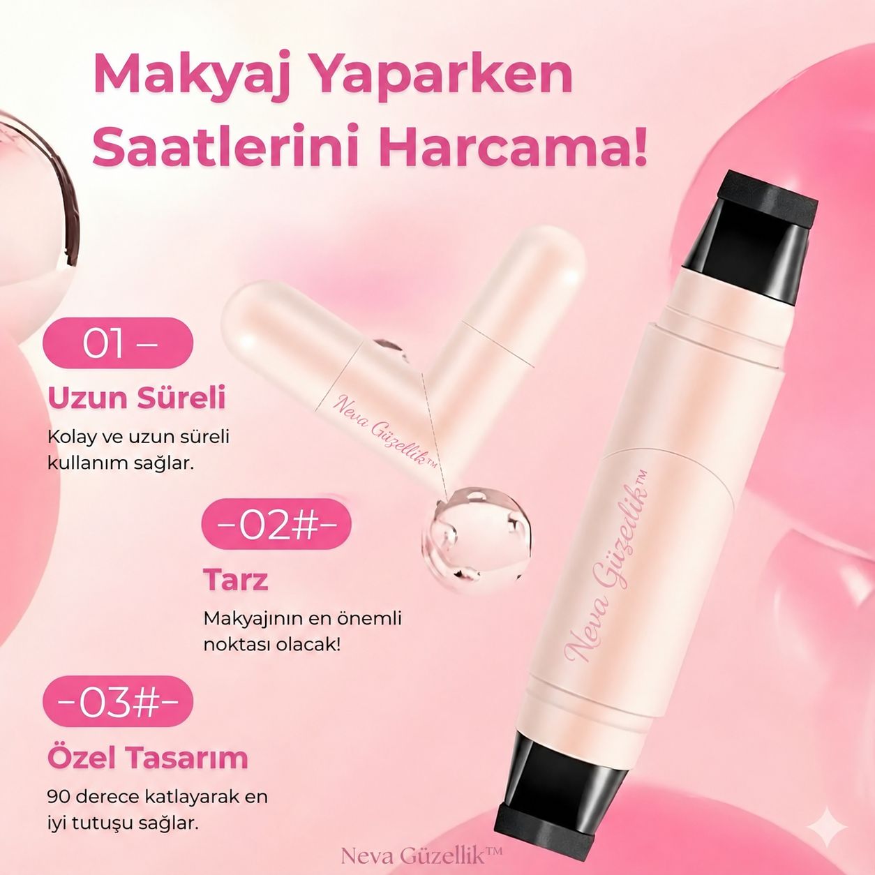 Neva Güzellik™ Hızlı ve Simetrik Eyeliner Stamp